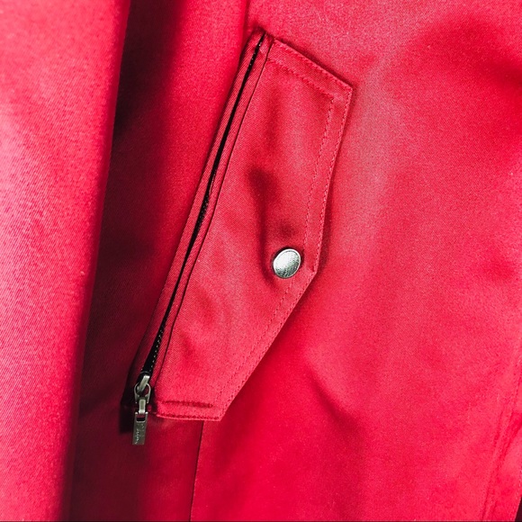 Cole Haan Women's Red Rain Jacket with Removable Lining - Picture 3 of 8
